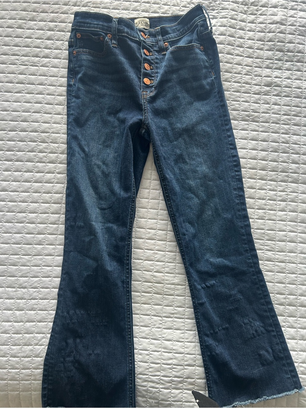 JCrew 9’ Billie Demi Boot Crop Button-Fly Jeans